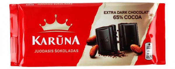 Шоколад Karuna екстрачорний м/у 80г