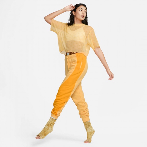 Штани Nike W NSW AIR FLC MR JGGR DV8050-795 р. S помаранчевий