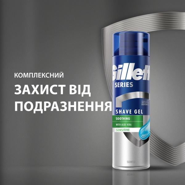 Подарочный набор для мужчин Gillette Бритва Sensor3 + 5 сменных картриджей + Гель для бритья Series 75 мл