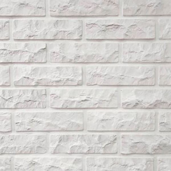 Плитка гипсовая прямая Саватекс Декор Кирпич мраморный белый 0,48 кв.м 
