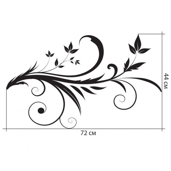 Декоративна наліпка Zatarga Завитки Z180047 44x73 см