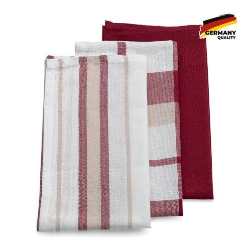 Набір рушників кухонних Pasado 65х45 червоний 3 шт. 45x65 см Kela червоний 