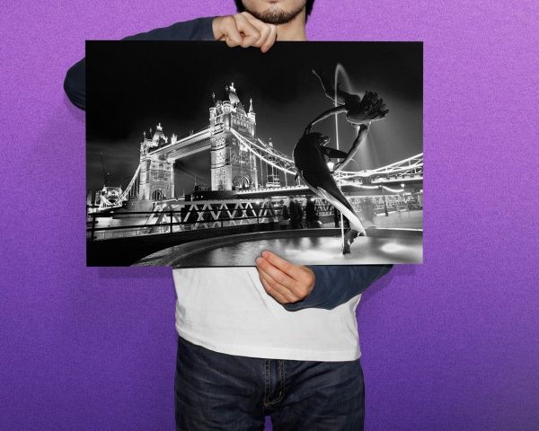 Картина Девушка и дельфин Posterclub 