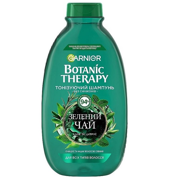 Шампунь Garnier Botanic Therapy Зелений чай, евкаліпт і цитрус для нормального та схильного до жирності волосся 400 мл