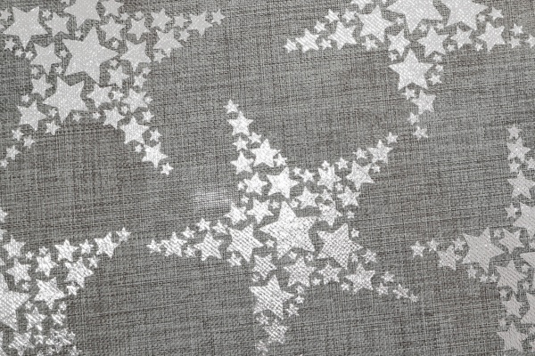 Набір KM скатертина 35х180 см серветка 35х45 см - 4шт Stars grey поліестер сірий KM 