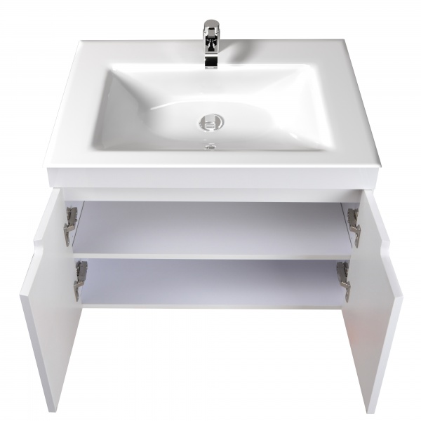 Тумба підвісна Мойдодир Смарт 80-А з умивальником Амальфі 80