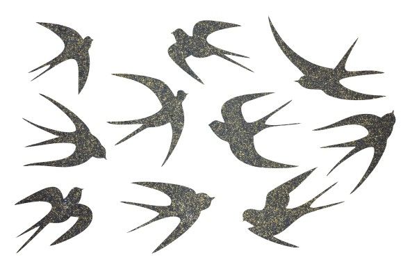 Декор из жидких обоев Ласточки 3 Bioplast 1019 