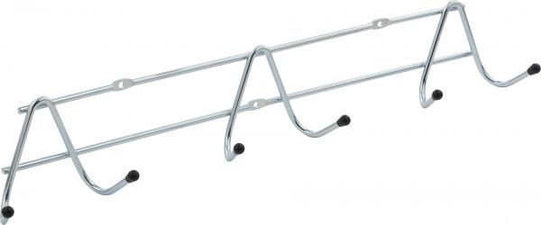 Вешалка гардеробная  на 6 крючков серебристая 1419