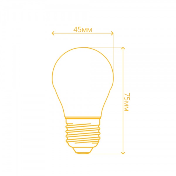 Лампа світлодіодна LightMaster FIL Deco 2 шт./уп. G45 4 Вт E27 4000 К 230 В LB-657