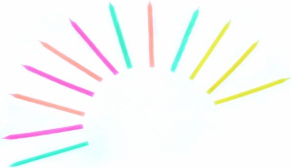 Набор свечек разноцветных Набор свечек разноцветных 12 шт/уп (22051615) 60975