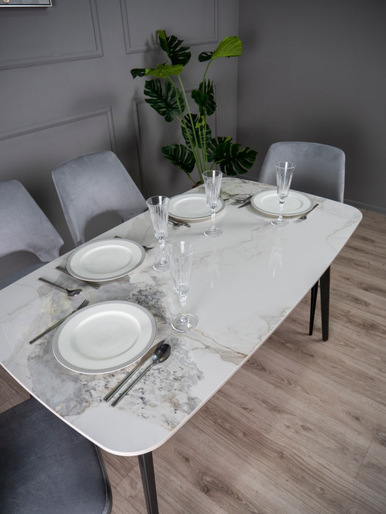 Стол Норман A2655J 1395х795х760 мм глянец бежевый