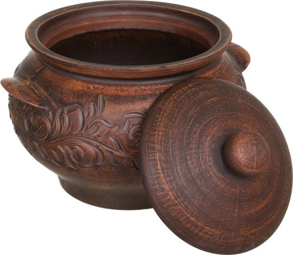 Супница с крышкой 3,2 л дымленная резная