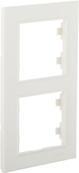 Рамка двомісна Makel Karea вертикальна слонова кістка