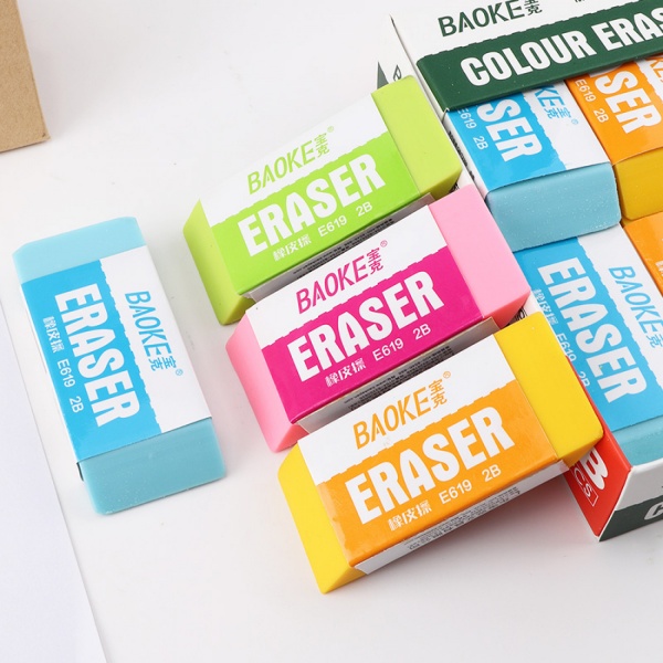 Ластик 73х32х11 мм TPR в ассортименте 2B E619 Baoke