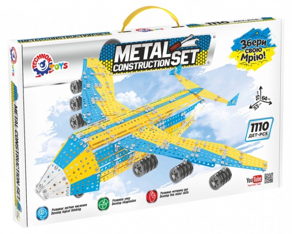 Конструктор металевий ТехноК Модель літака 