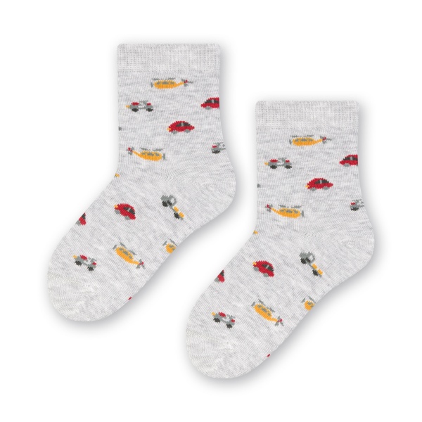 Носки детские для мальчиков Steven 138316 р. 23-25 светло-серый меланж 