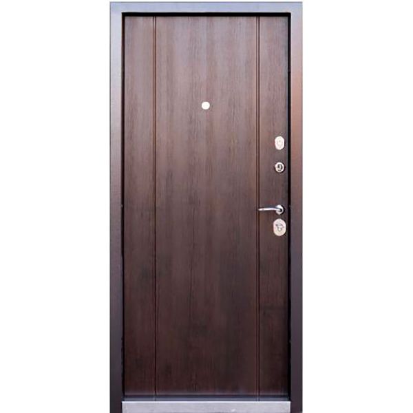 Двері вхідні Abwehr АП1-386 086П (RAL8017+)(V)(ТО) Kale257/Kale252 коричневий 2050х860мм праві