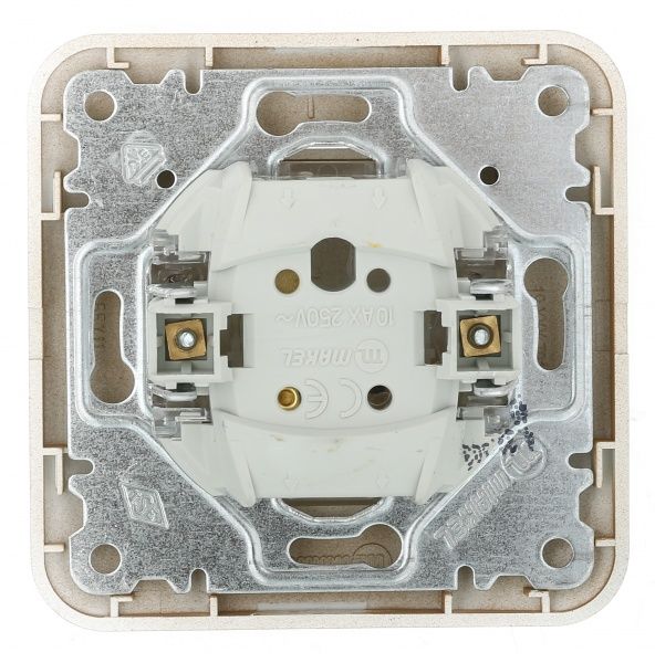 Вимикач одноклавішний Makel Lillium Natural без підсвітки 10 А 250В дуб