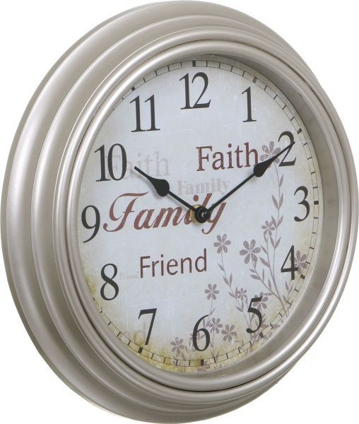 Часы настенные Bristol кремовые 30х4,5 см