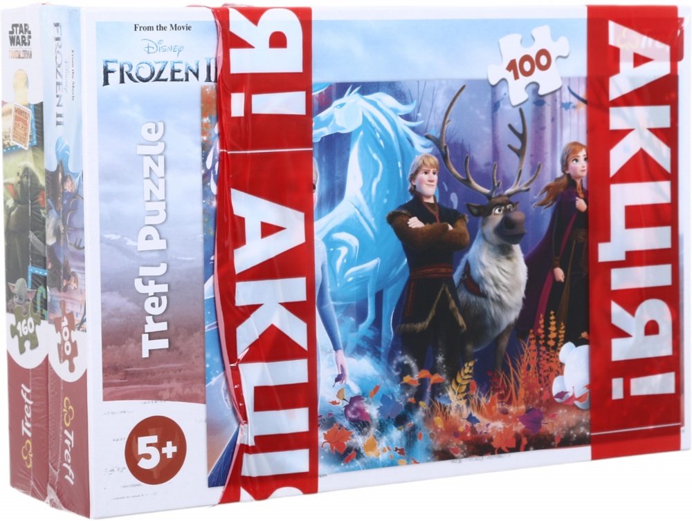 Набор пазлов Trefl (100 + 160 элементов) Ледяное сердце и Грогу/Звездные Войны 16366/15411