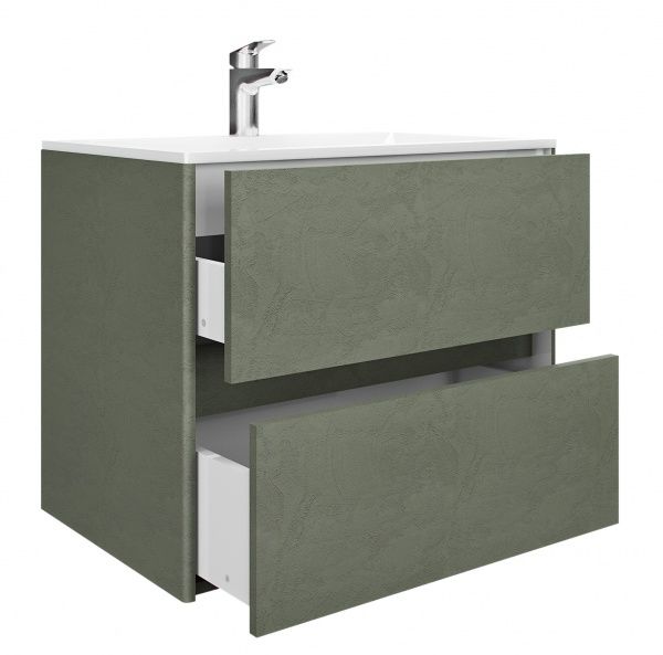 Тумба подвесная Water House Preference N2 70 МДФ цемент хаки под умыв.Амальфи 70