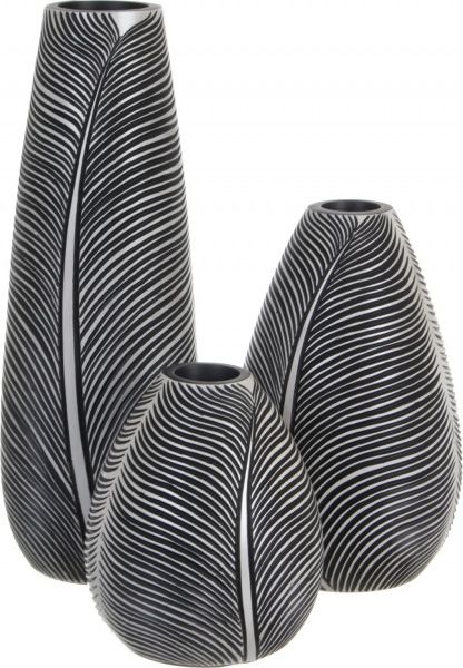 Ваза полирезиновая серая Дарк 16х16х46 см