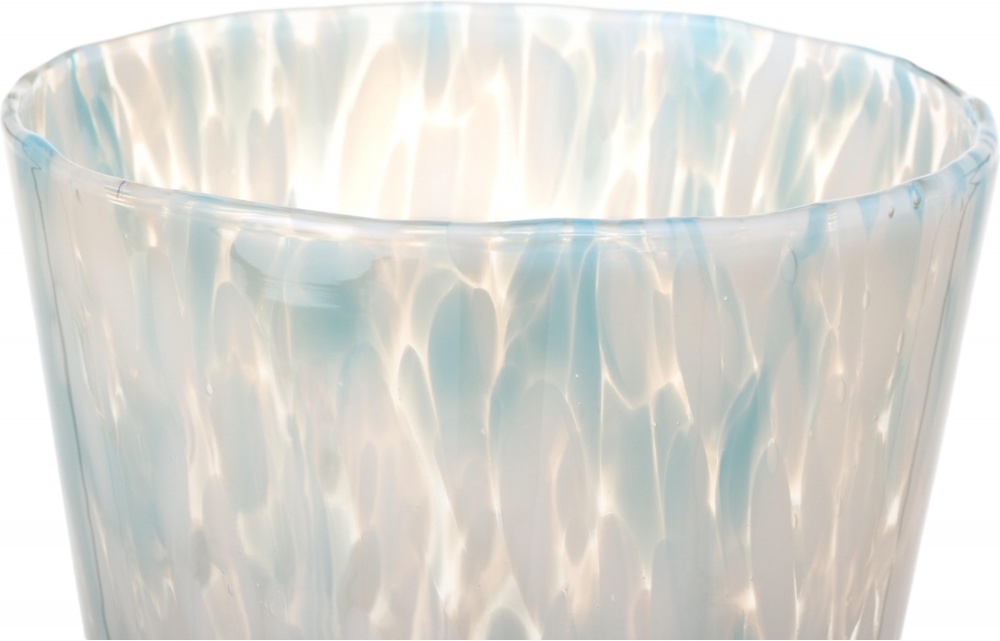 Ваза стеклянная Wrzesniak Glassworks Confetti 24 см голубая 27-1061D