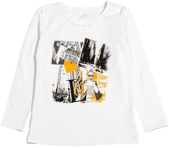 Блуза Фламінго для дівчинки р.122 білий 973-416 