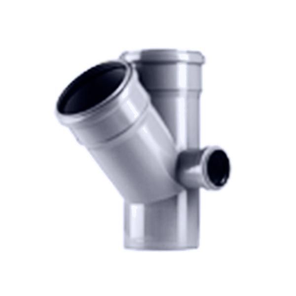 Хрестовина каналізаційна Європласт 110х110х50 мм 45° права