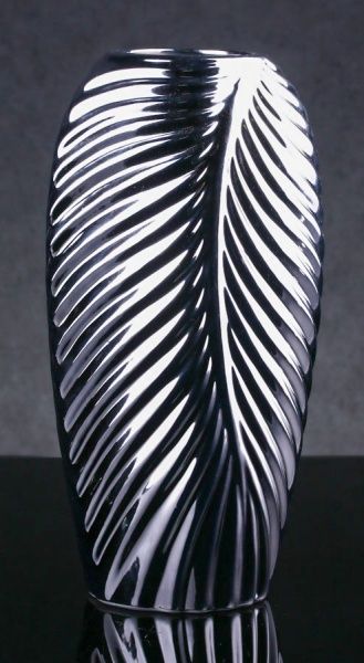 Ваза керамическая Feather 14,3х11,8х25, серебряная