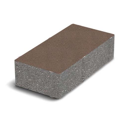 Тротуарная плитка Кирпич 100х200х45 мм коричневий
