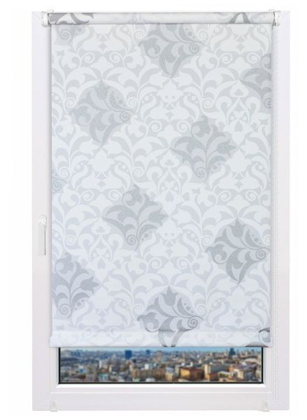 Ролета стандарт Delfa Футура 135x170 см біло-срібляста 