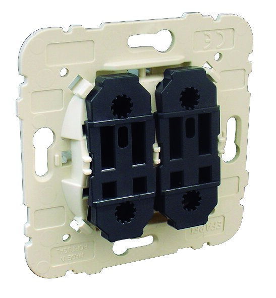 Вимикач двоклавішний Efapel Logus з підсвіткою 250В білий 21062 TBR