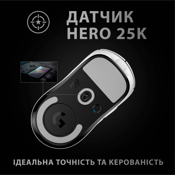 Мышка Logitech G Pro X Superlight Wireless White (L910-005942) 