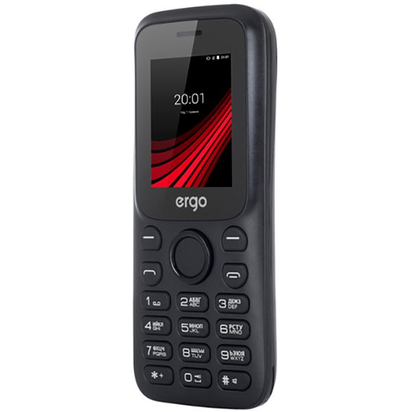 Телефон мобільний Ergo F182 Point Dual Sim (black)