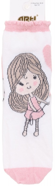 Носки для девочек ARTI 200145 р.5-6 молочный 