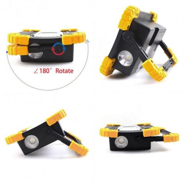 Фонарь прожекторный Gway GL-2004 черно-желтый