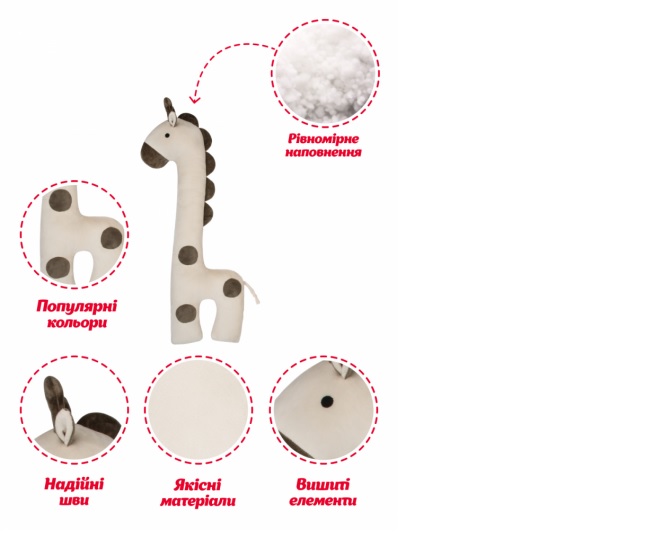 М'яка іграшка DGT-PLUSH Жираф Раффі 90 см бежевий ZHI1/B_SU