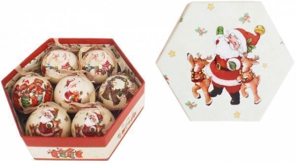 Набор игрушек Шар расписной TJ-75EPKAS-7 d75 мм 7 шт./уп. 