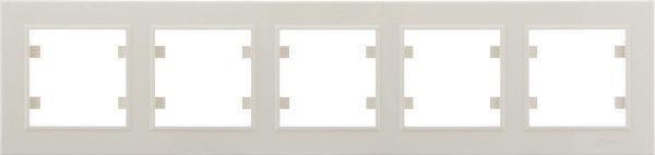 Рамка п'ятимісна Makel Karea горизонтальна слонова кістка