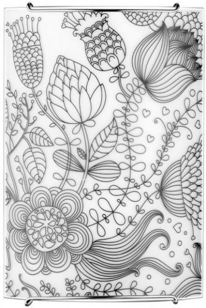 Світильник настінний Nowodvorski Blossom Black 1x60 Вт E14 білий із чорним 5602 