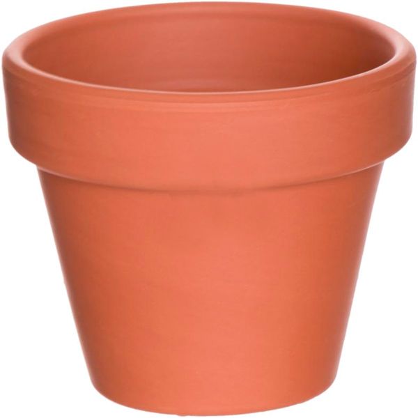 Горшок керамический Каменный цветок гладкий 1404 круглый 0,2л терракот 