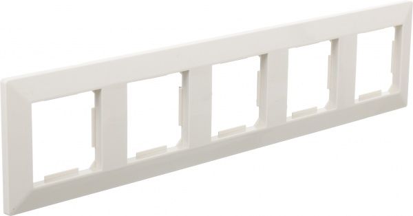 Рамка HausMark Alta 5-на горизонтальна крем SNG-FRP,SQ20G5-CR