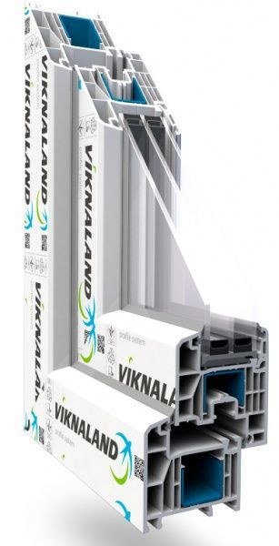 Вікно поворотно-відкидне VIKNALAND В 70 600x1000 мм праве 