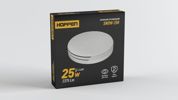 Світильник світлодіодний Hopfen SNOW-25R 25 Вт білий 4500 К SNOW-25R 25W 4500K