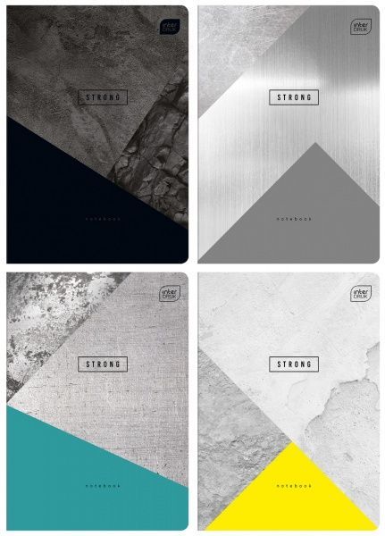 Тетрадь школьная А5 80 стр. клетка Strong Notebook в ассортименте InterDRUK