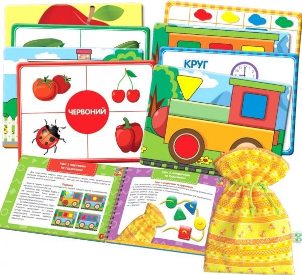 Игра настольная Vladi Toys Больше чем Цвета и Фигуры. Игры с пуговицами VT2801-20