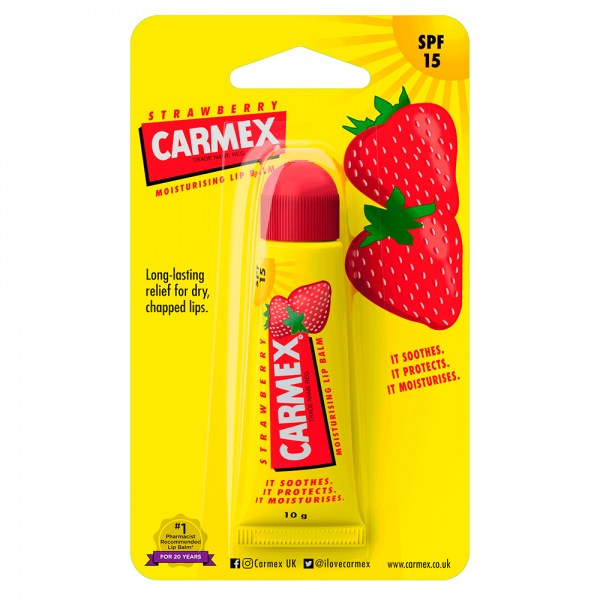 Бальзам для губ Carmex со вкусом земляники 10 г