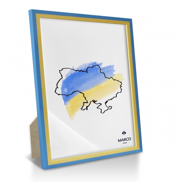 Рамка MARCO decor 1611 1 фото 10x15 см желтый/голубой 