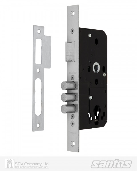 Дверний замок вхідний SANTOS 1-WAY DIN 972 SS UNIV BS55 мм 72 мм нержавіюча сталь